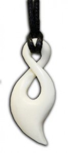 Twisted Bone Pendant Necklace