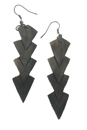 Mother of Pearl Shell Triangle Earrings