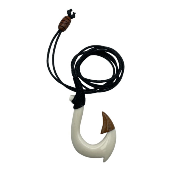 Bone and Koa Hook Necklace