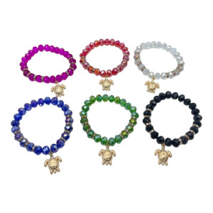 Crystal Turtle Bracelet Set