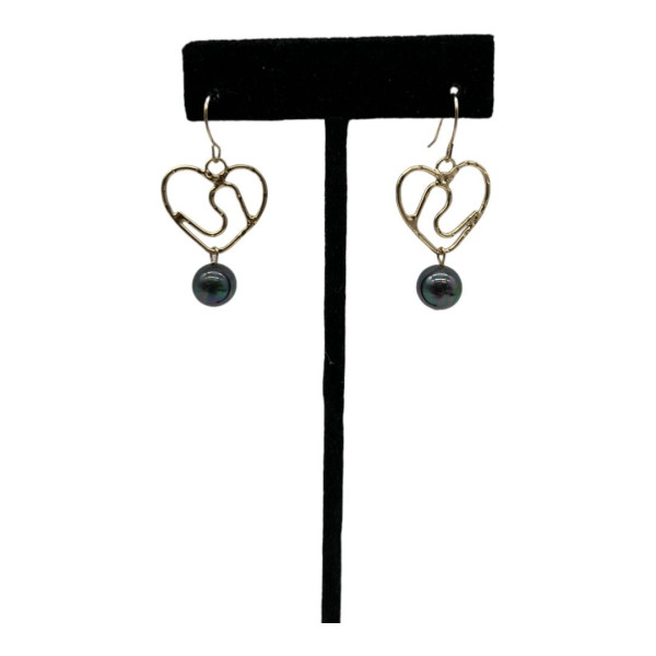 Heart Earring with Pearl
