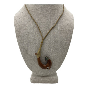 Koa Hook Necklace with Shell
