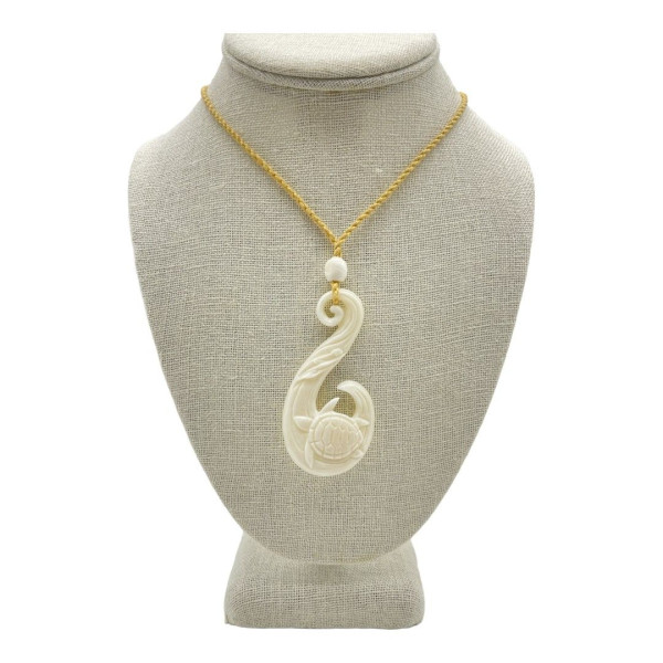 Bone Turtle Hook Necklace
