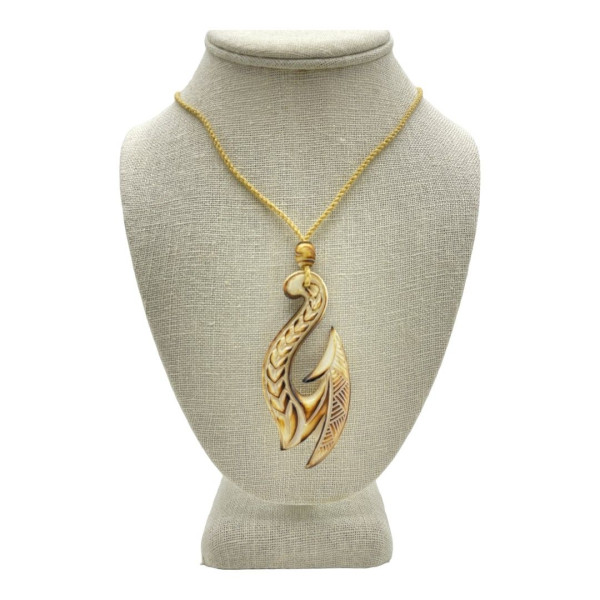 Burnt Hook Bone Necklace