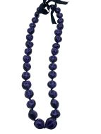 Kukui Nut Lei Necklace - Purple Turtles (Honu)