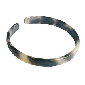 White/Black Turtle Shell Bracelet - 1.0cm - Adult Size