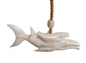 Bone Whale Pendant 