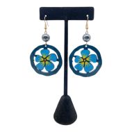 Blue Flower Earrings
