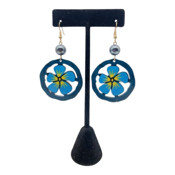 Blue Flower Earrings